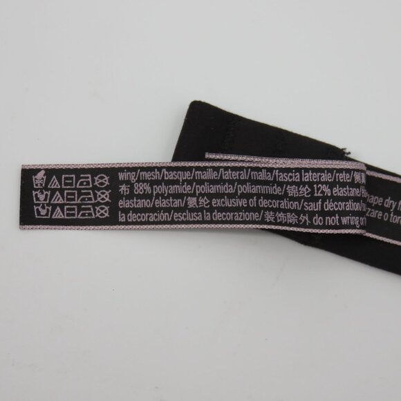 Victorias Secret Womens Small Black Mesh Plunge Bralette 24492967 Nylon Blend - Picture 13 of 15